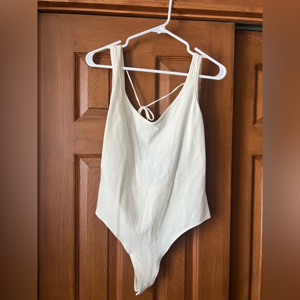 Reformation Cream Bodysuit